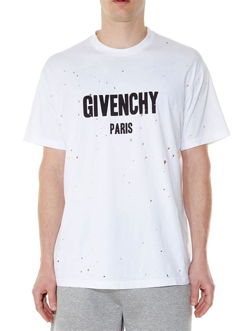 givenchy paris t shirt with holes|Givenchy Paris t shirt sale.